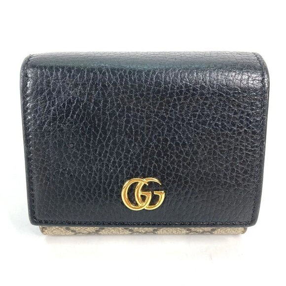 GUCCI 598587 GG Supreme GG Marmont Compact wallet Folded wallet - Picture 1 of 12